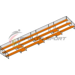 Купить Трибуна для зрителей 3 ряда на 66 мест с перилами в Нефтеюганске 