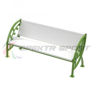 Купить Скамья уличная Кляксы с веточкой 2000*900*630 мм, каркас металл в Нефтеюганске 